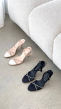 Vixin Heels Champagne Satin Diamante