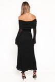 Wilma Off Shoulder Dress Black