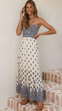 Sable Maxi Dress Blue White