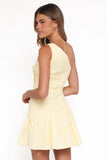 Elaria Off Shoulder Mini Dress Butter Yellow