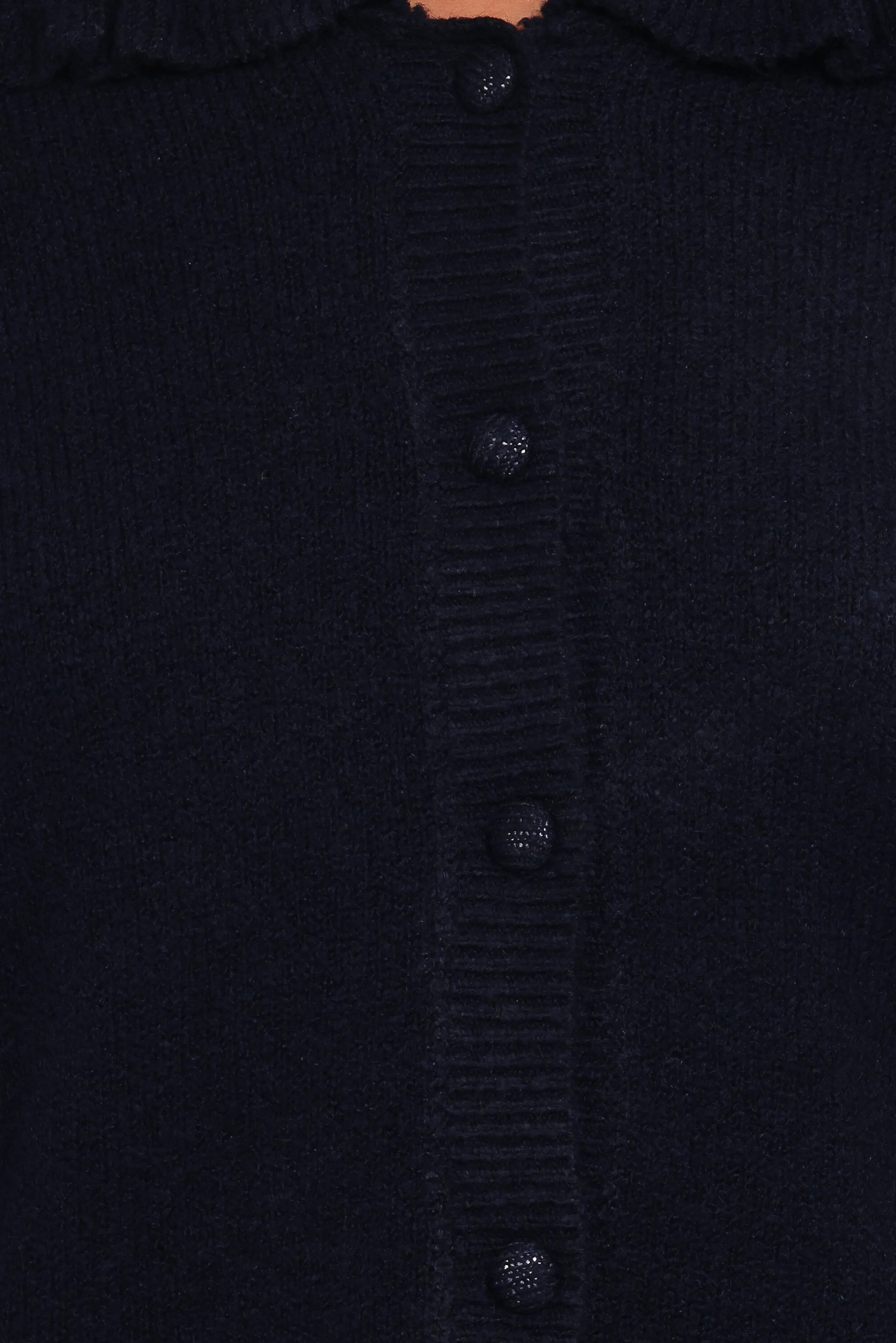 Carmello Frill Collar Cardigan Navy