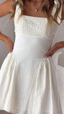 Nari Tie Strap Mini Dress White