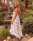 Lily Pleated Floral Maxi Dress