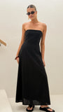 Astrid Strapless Maxi Dress Black