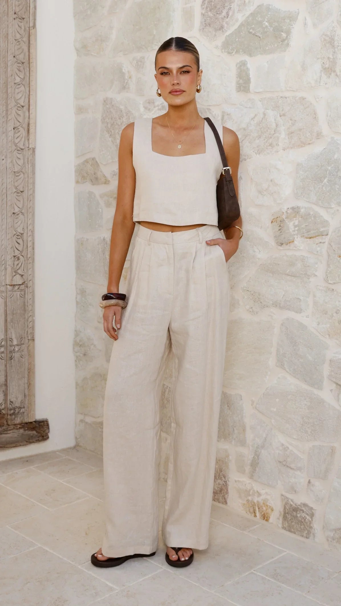 Tillie Crop Top Oatmeal