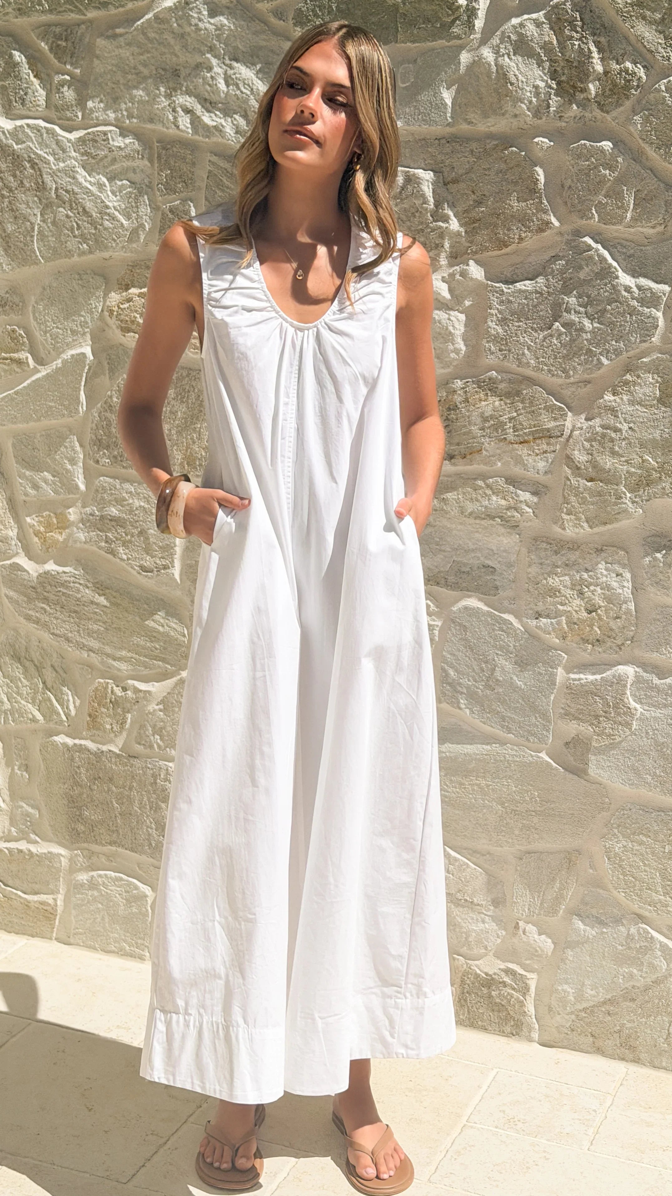 Rohan Maxi Dress White