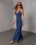 Weekend Blue Sleeveless Denim Jumpsuit