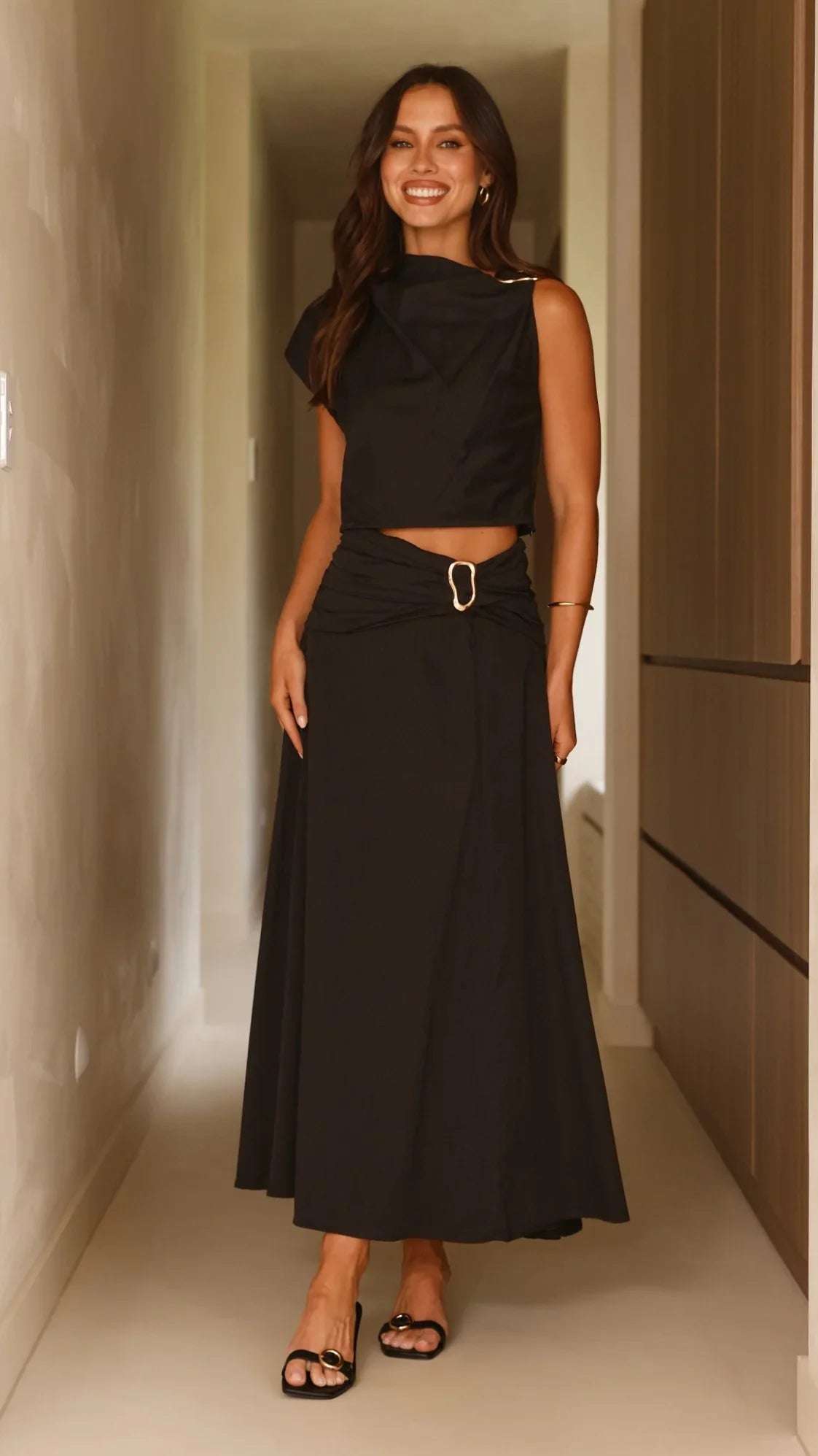 Delphine Maxi Skirt Black