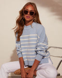 Emory Mock Neck Striped Pullover Sweater