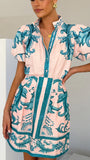 Lanie Shirt Aqua Pink Zayna