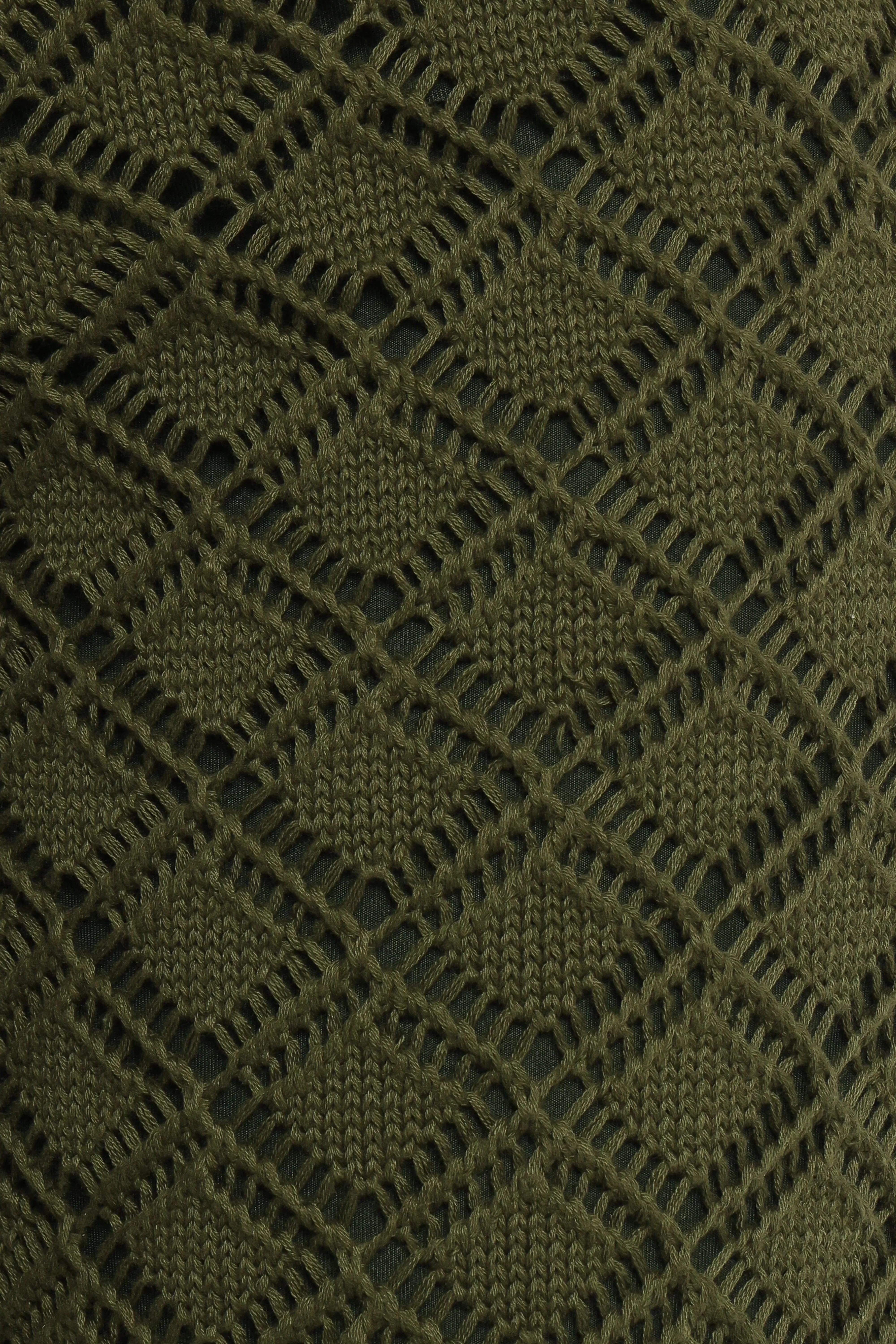 Fefe Textured Knit Pants Olive