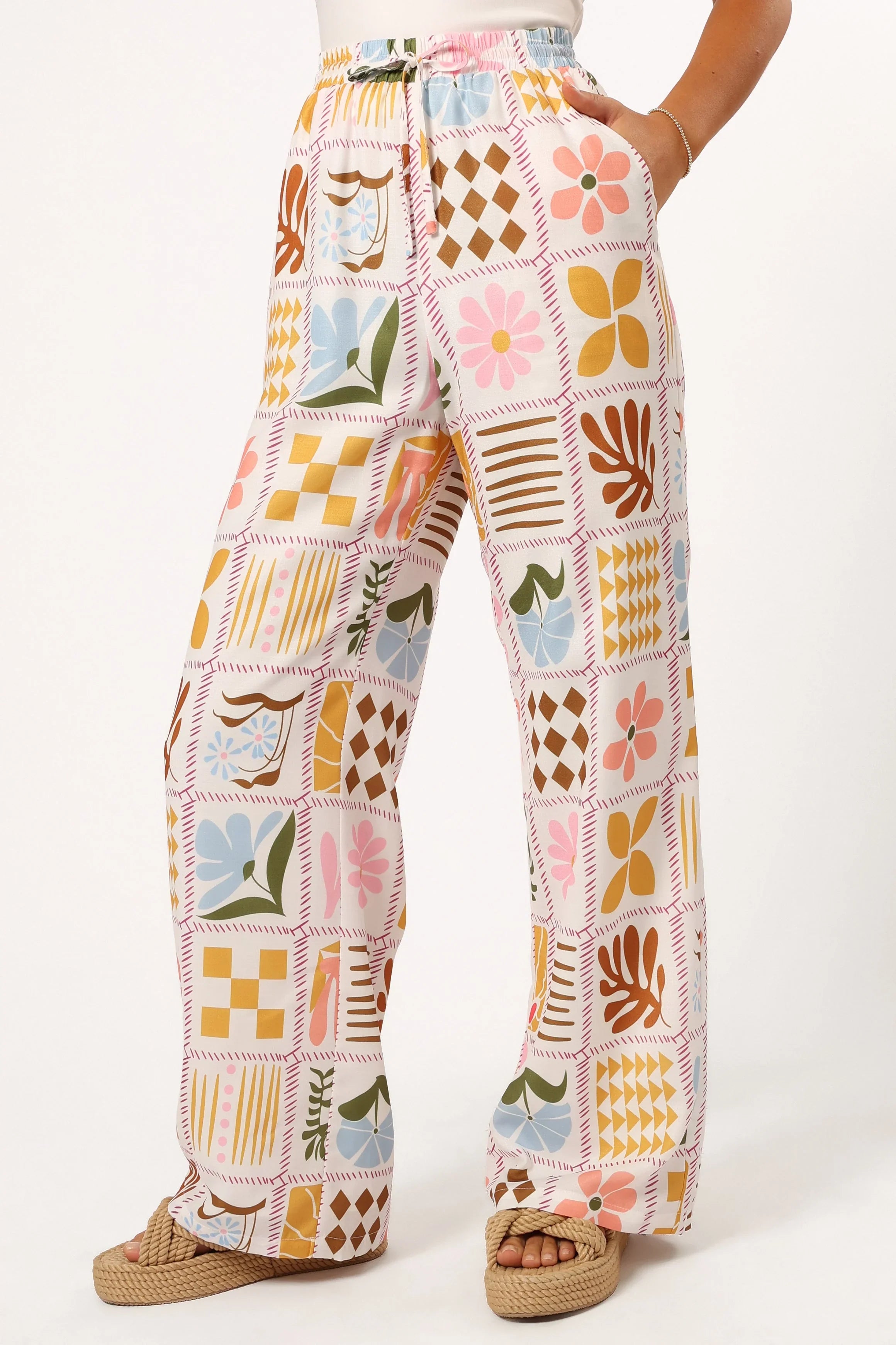 Shay Pant White Multi