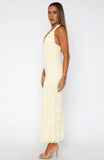 Destiny Lace Maxi Dress Lemon