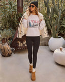 Winter Embrace Contrast Trim Teddy Coat