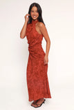 Isabeau Midi Dress Red Roses
