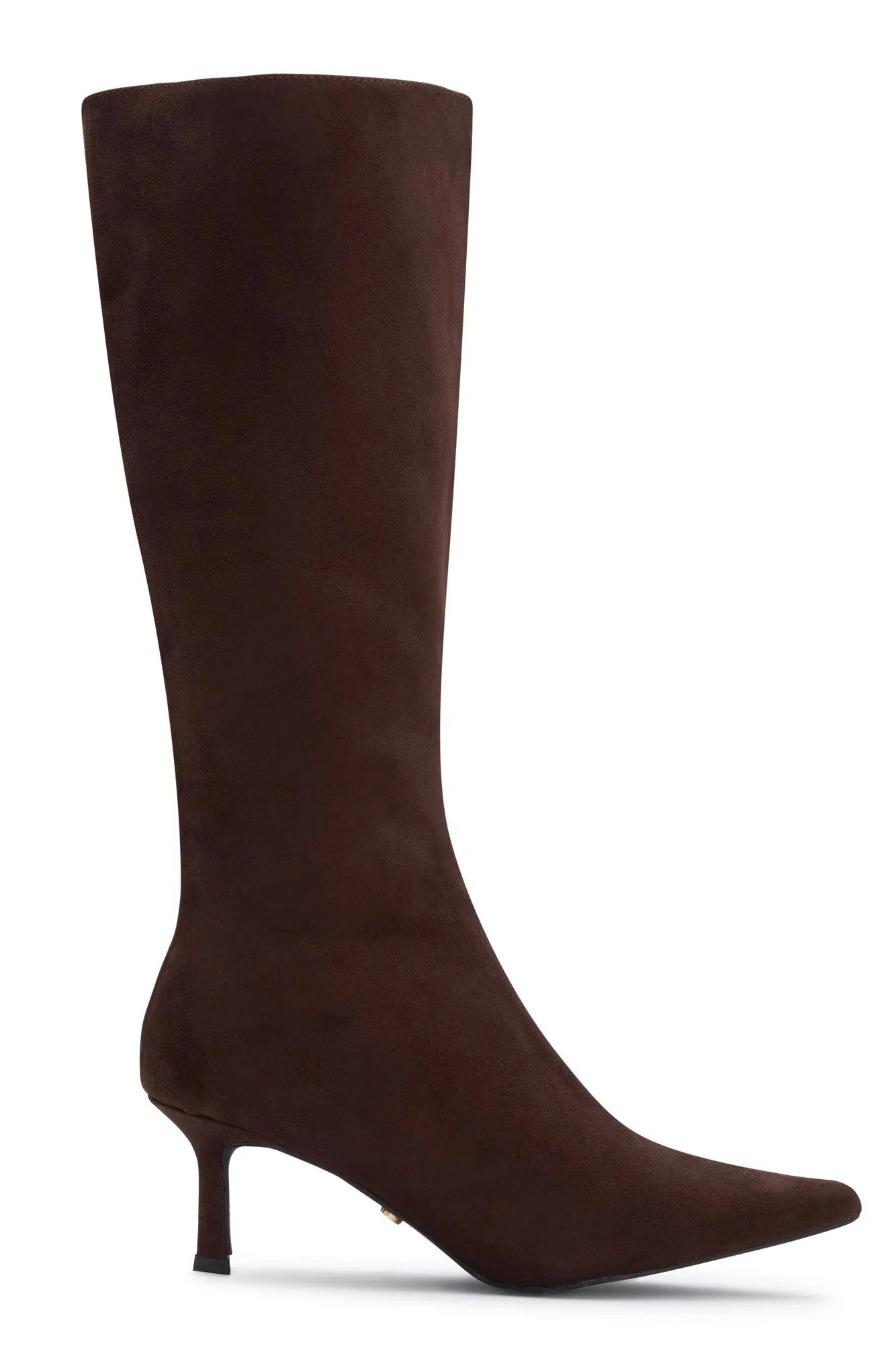 Rosalina Knee High Boots Chocolate Faux Suede