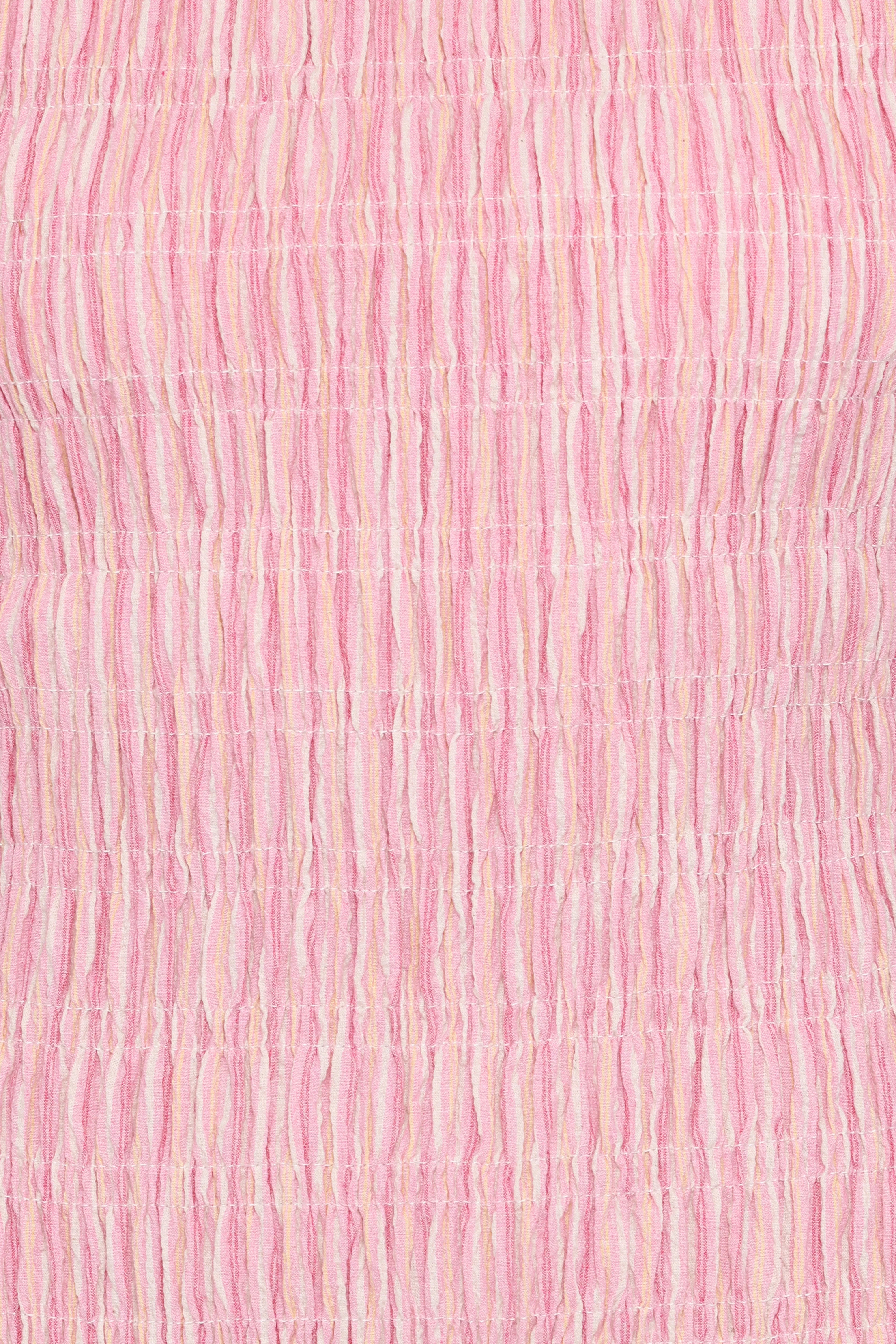 Kaelyn Gather Mini Dress Pink Stripe