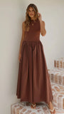 Alita Maxi Dress Chocolate