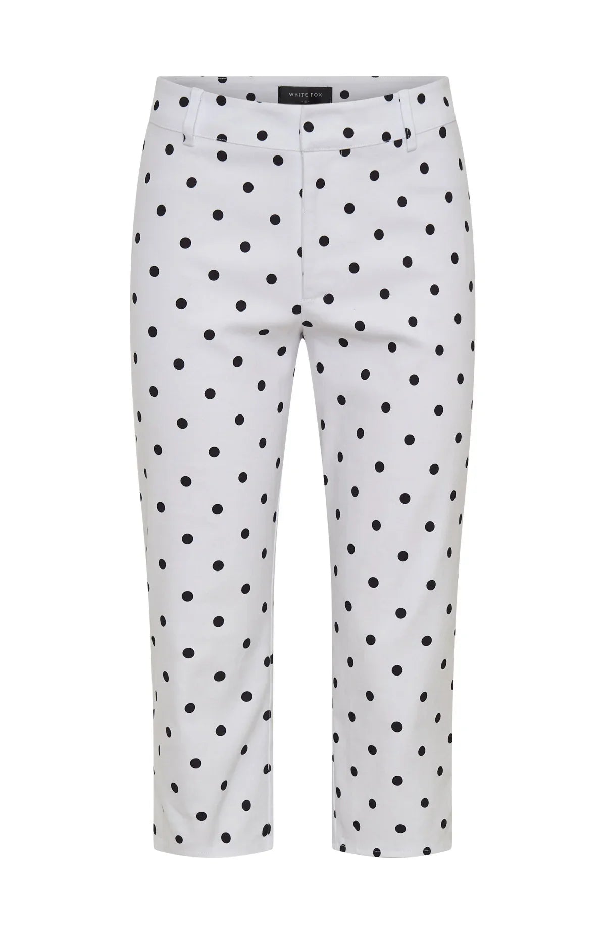 Day For It Capri Pants White Black Polka Dot