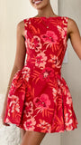 Canika Mini Dress Red Floral